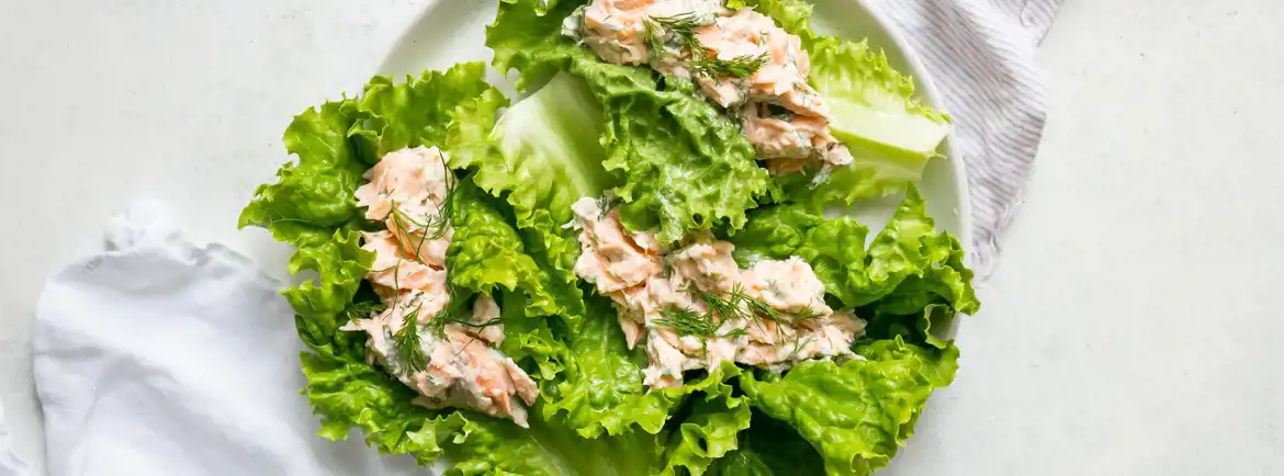 Salmon Salad Lettuce Wraps