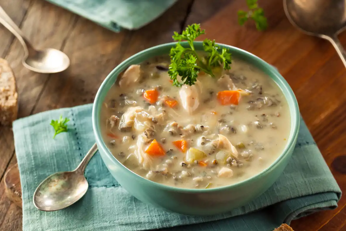 Slow-Cooker Chicken and Wild Rice Soup