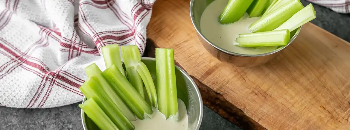 Celery With Creamy Sunflower Seed Butter