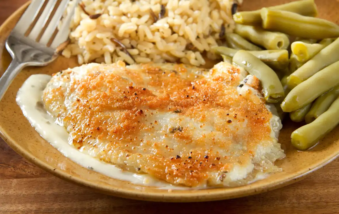 Healthier Broiled Tilapia Parm