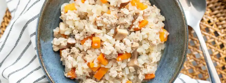 Turkey And Mushroom Cauliflower Risotto