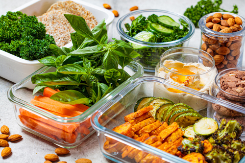 Glass container for meal prep