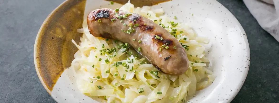Sausage & Creamed Cabbage