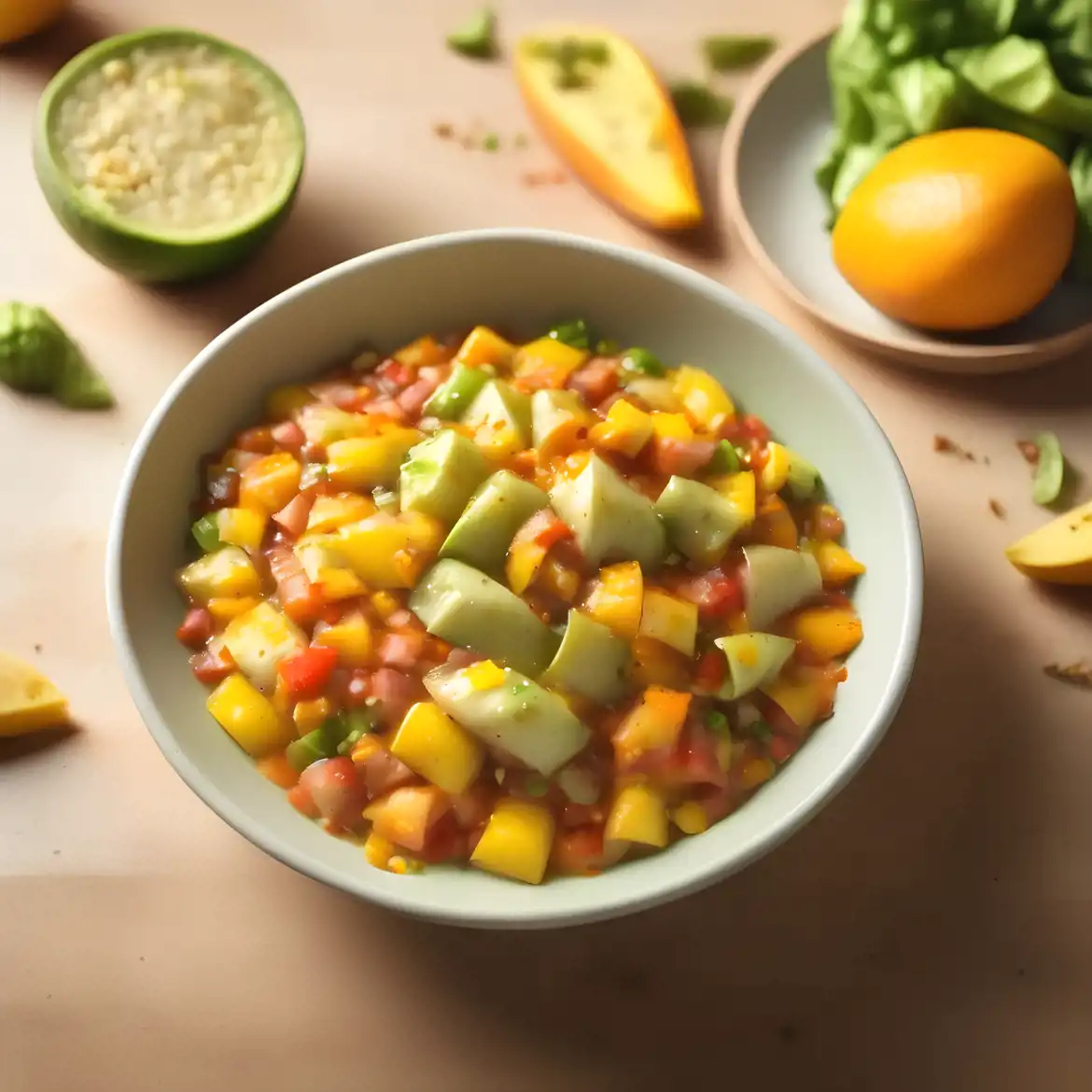 Mango Avocado Salsa with Roasted Corn