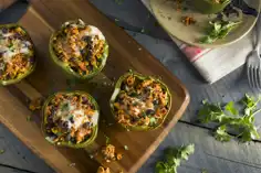 Vegetarian Mexican Inspired Stuffed Peppers (1)