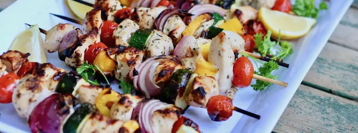 Grilled Mediterranean Chicken Kabobs