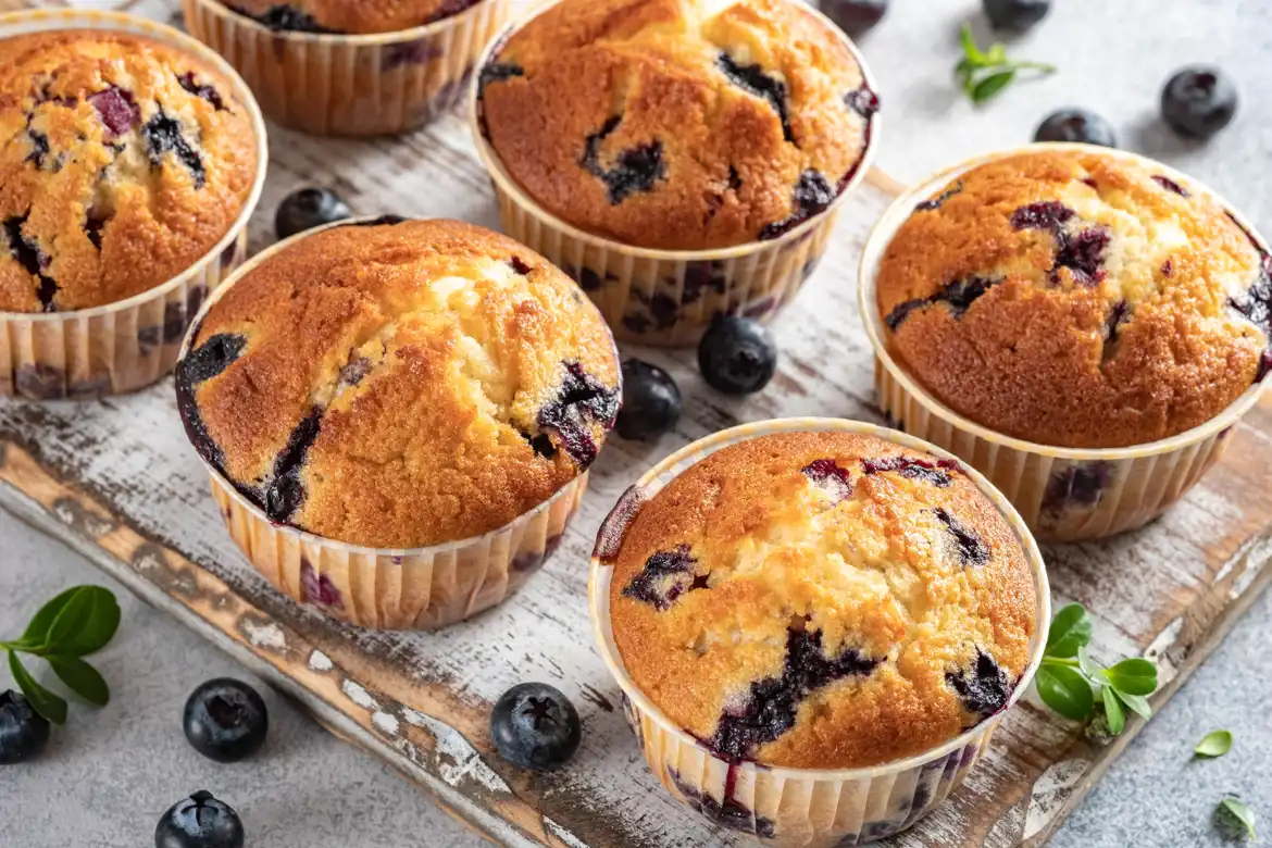 Whole Wheat Blueberry Muffins
