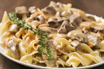 Creamy Beef Stroganoff   - Viva Fresh Food