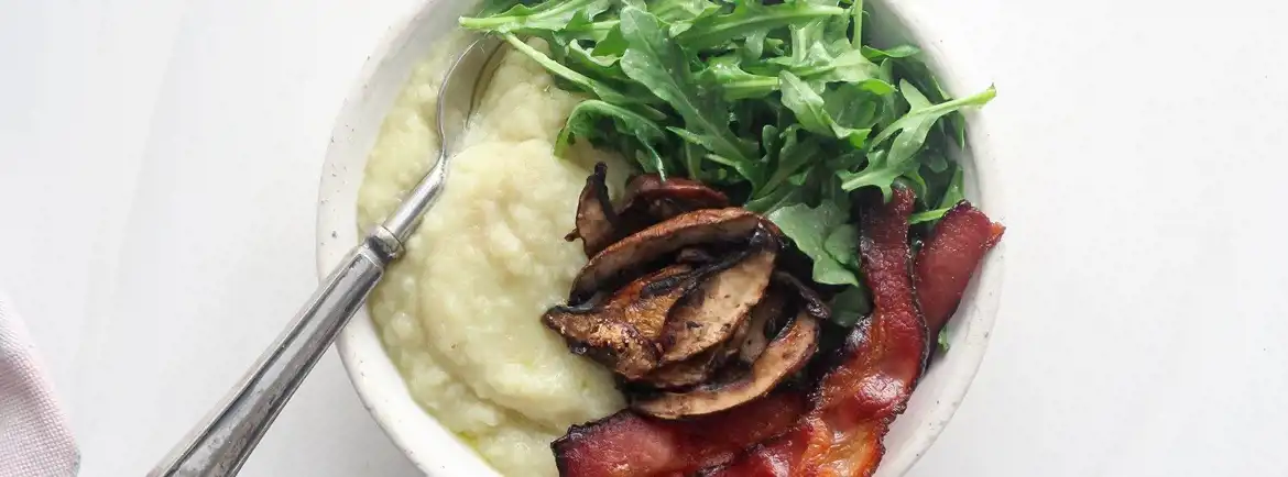 Mashed Cauliflower & Bacon Bowl